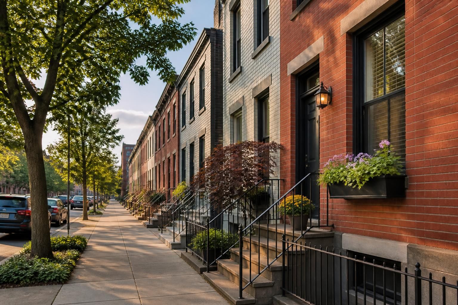Attractive Allentown rowhomes in a clean city neighborhood.