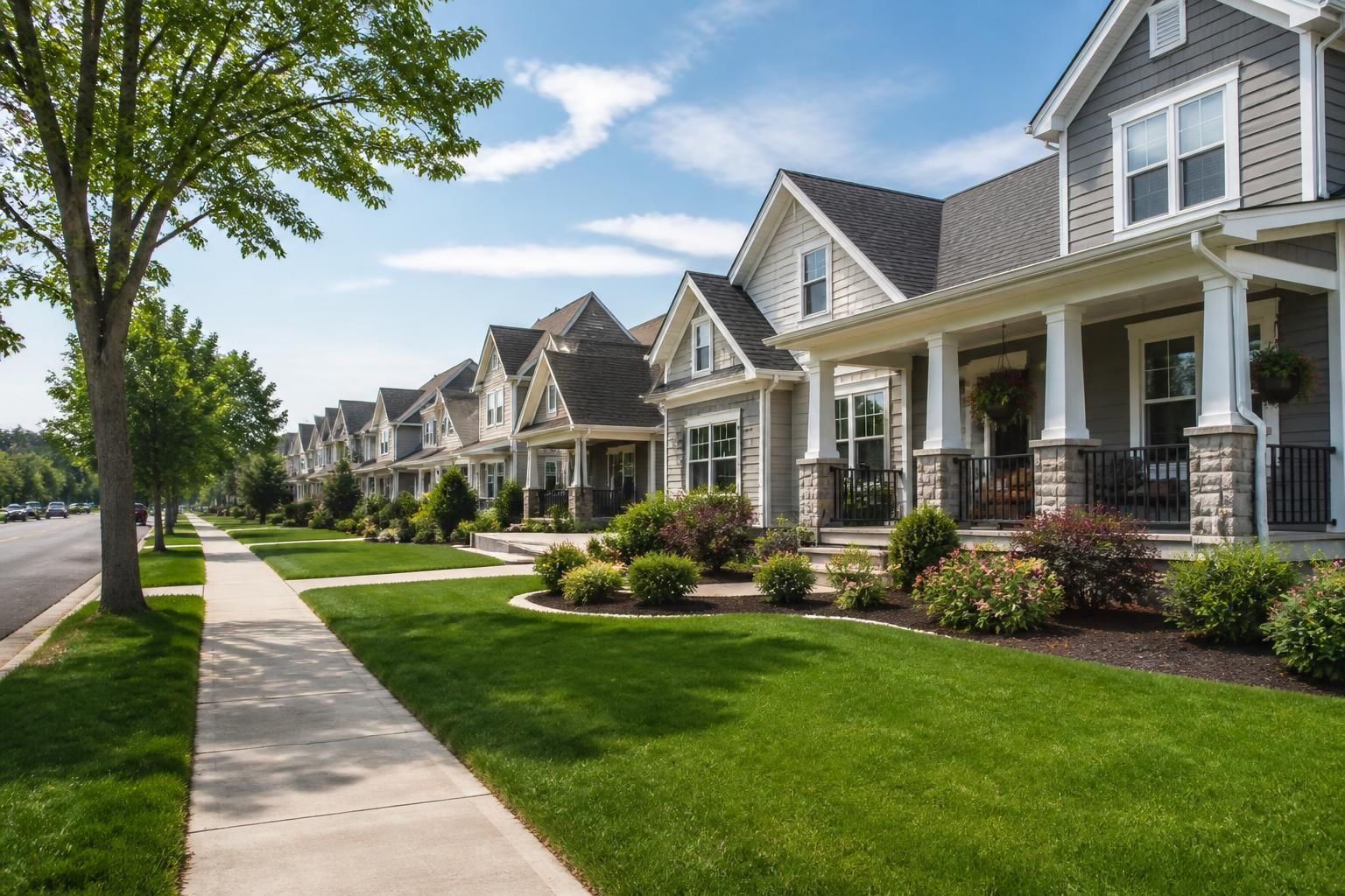 Well-kept Wilkes-Barre Township neighborhood with clean streets.